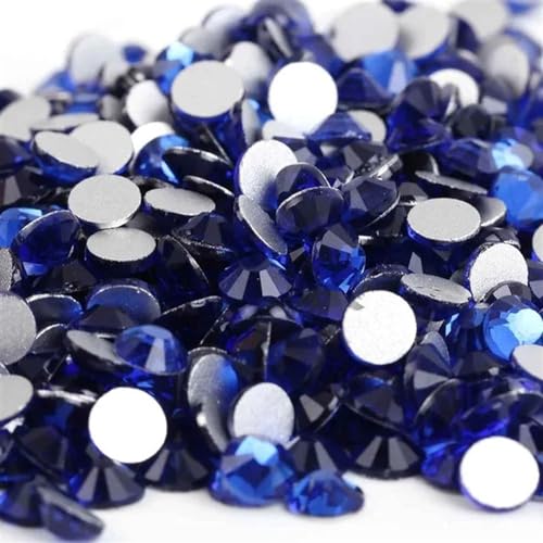 JTKSSCS Hotfix Strasssteine Kristall Nicht Hotfix Strass Super Helle Glas Strass 3D Nail Art Dekoration DIY Kleid Kleidung(Sapphire,Ss6 1440pcs) von JTKSSCS