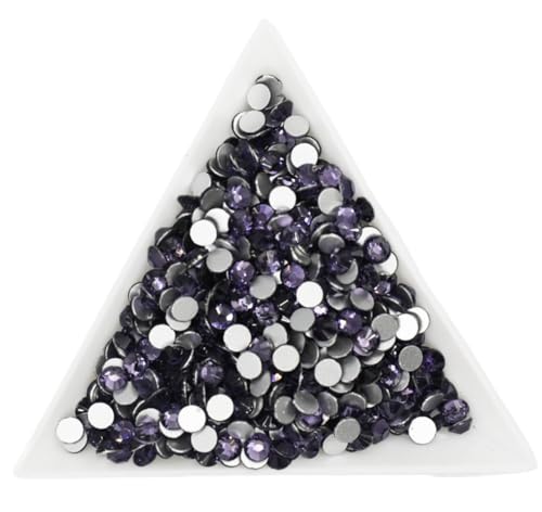 JTKSSCS Hotfix Strasssteine Kristall Nicht Hotfix Strass Super Helle Glas Strass 3D Nail Art Dekoration DIY Kleid Kleidung(Violet,Ss6 1440pcs) von JTKSSCS