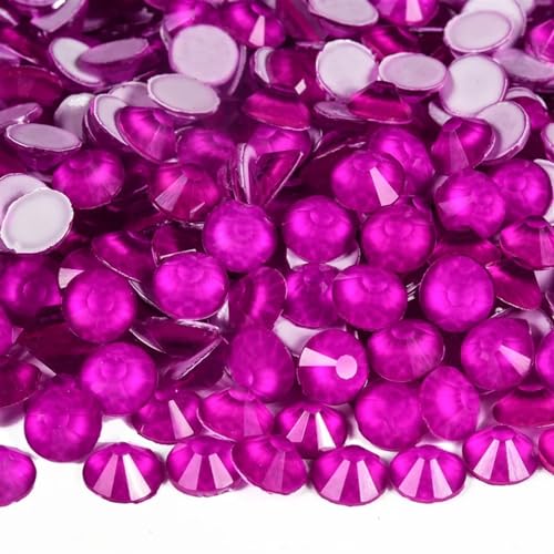 JTKSSCS Hotfix Strasssteine Nicht Hotfix Strass Glitzer Strasssteine ​​Kristall Strass Diamant Nagel Charms Nail Art Dekorationen(Dk Amethyst Neon,SS20-1440pcs) von JTKSSCS