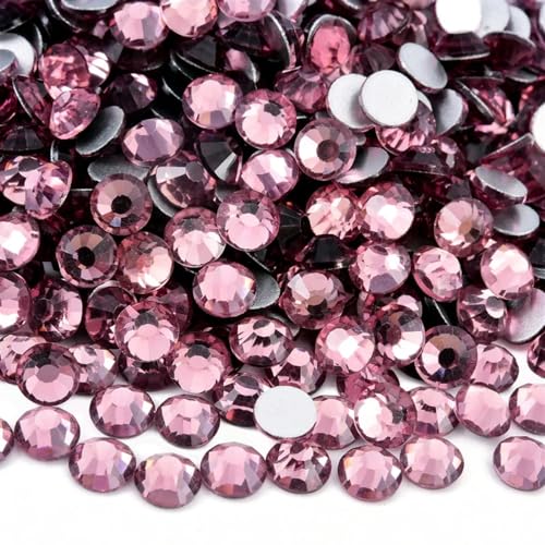 JTKSSCS Hotfix Strasssteine Nicht Hotfix Strass Glitzer Strasssteine ​​Kristall Strass Diamant Nagel Charms Nail Art Dekorationen(Lt. Amethyst,Mixed-1440pcs) von JTKSSCS