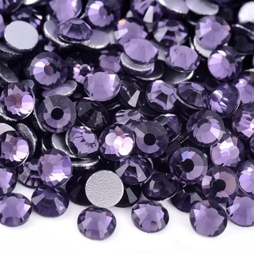 JTKSSCS Hotfix Strasssteine Nicht Hotfix Strass Glitzer Strasssteine ​​Kristall Strass Diamant Nagel Charms Nail Art Dekorationen(Tanzanite,SS3-1440pcs) von JTKSSCS