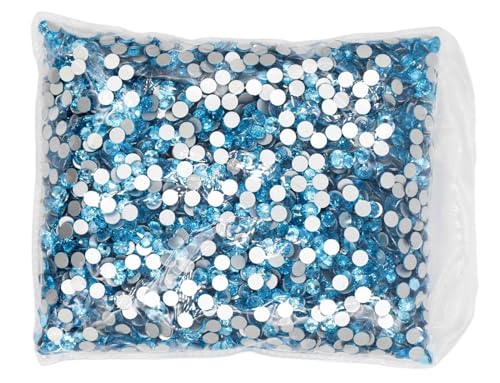 JTKSSCS Hotfix Strasssteine SS3-SS20 Flatback Crystal AB Non Hotfix Strasssteine ​​AB Strass for Nail Art Dekorationen(Aquamarine,Ss20 14400pcs) von JTKSSCS