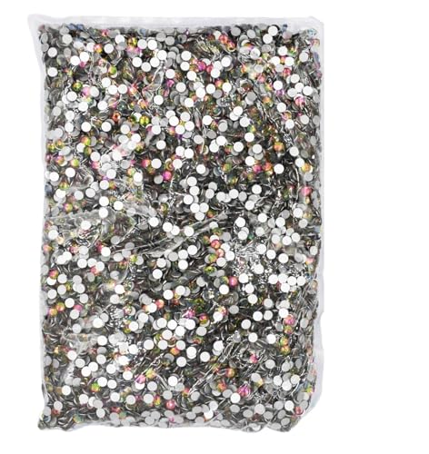 JTKSSCS Hotfix Strasssteine SS3-SS20 Flatback Crystal AB Non Hotfix Strasssteine ​​AB Strass for Nail Art Dekorationen(Rainbow,Ss20 14400pcs) von JTKSSCS