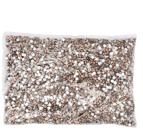 JTKSSCS Hotfix Strasssteine SS3-SS20 Flatback Crystal AB Non Hotfix Strasssteine ​​AB Strass for Nail Art Dekorationen(Rose Gold,Ss3 14400pcs) von JTKSSCS
