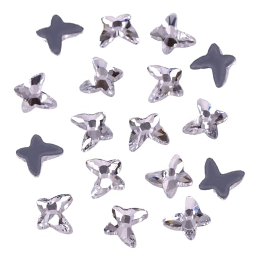 JTKSSCS Hotfix Strasssteine Schmetterlings-Hotfix-Strasssteine ​​mit Flacher Rückseite for Aufbügeln von Kristallen mit Flacher Rückseite(360PCS_6MM) von JTKSSCS