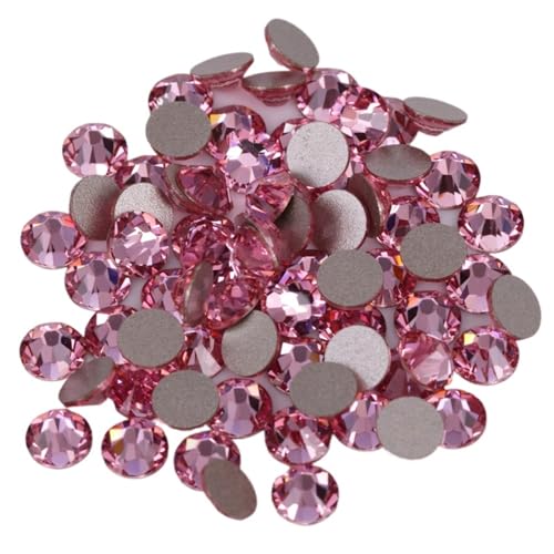 JTKSSCS Hotfix Strasssteine Ss3-ss34 Hellrosa, Flache Rückseite, Nagelkunst-Kristallsteine, for Aufkleben, Nicht Hotfix-Strasssteine(Ss10-1440pcs) von JTKSSCS