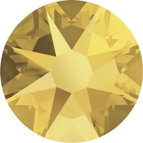 JTKSSCS Hotfix Strasssteine Sunshine Gold Non Hotfix Strasssteine ​​Flatback Glas Strass Glitzer Nagel Charms Edelsteine ​​für Nail Art Kleidungsdekorationen(16facets,SS30 288pcs) von JTKSSCS