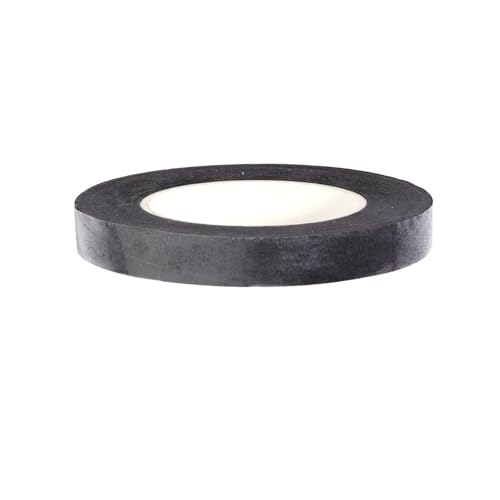 JTKSSCS Krepppapier 1 Rolle Krepppapier-Luftschlangen, 1,2 cm x 27 m, mehrfarbige Seidenpapierrolle for Blumenbasteln, DIY-Hochzeitsfeier-Geschenkverpackungsdekor(Black) von JTKSSCS