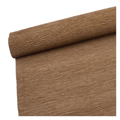 JTKSSCS Krepppapier 15 Farben 250 x 25 cm farbige Krepppapierrolle Origami zerknittertes Krepppapier DIY Blumen Dekoration Geschenkpapier Falten Basteln(Brown) von JTKSSCS