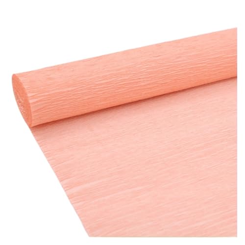JTKSSCS Krepppapier 15 Farben 250 x 25 cm farbige Krepppapierrolle Origami zerknittertes Krepppapier DIY Blumen Dekoration Geschenkpapier Falten Basteln(Champagne) von JTKSSCS