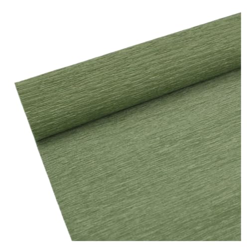 JTKSSCS Krepppapier 15 Farben 250 x 25 cm farbige Krepppapierrolle Origami zerknittertes Krepppapier DIY Blumen Dekoration Geschenkpapier Falten Basteln(Dark Green) von JTKSSCS