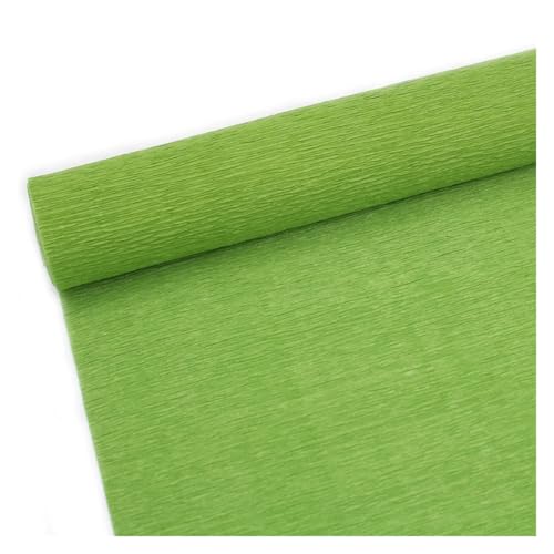 JTKSSCS Krepppapier 15 Farben 250 x 25 cm farbige Krepppapierrolle Origami zerknittertes Krepppapier DIY Blumen Dekoration Geschenkpapier Falten Basteln(Green) von JTKSSCS