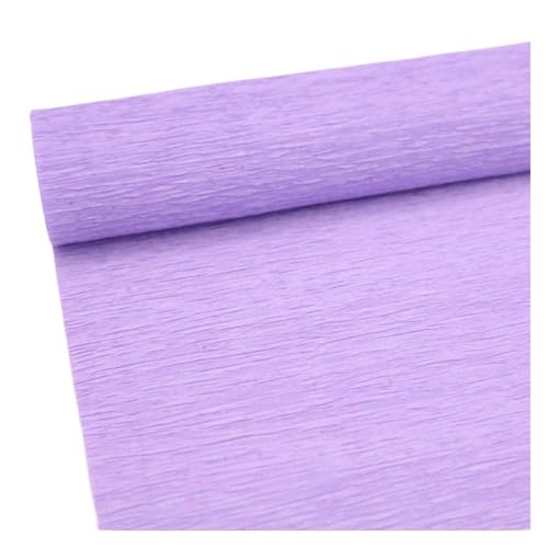 JTKSSCS Krepppapier 15 Farben 250 x 25 cm farbige Krepppapierrolle Origami zerknittertes Krepppapier DIY Blumen Dekoration Geschenkpapier Falten Basteln(Light Purple) von JTKSSCS