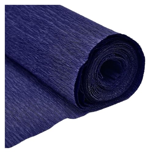 JTKSSCS Krepppapier 17 Farben, 250 x 50 cm, farbige Krepppapierrolle, Origami, zerknittertes Krepppapier, Basteln, DIY-Blumen, Dekoration, Geschenkpapier(Dark Blue) von JTKSSCS