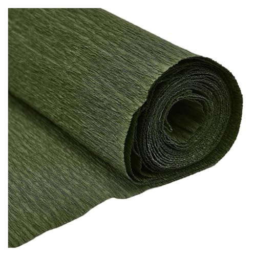 JTKSSCS Krepppapier 17 Farben, 250 x 50 cm, farbige Krepppapierrolle, Origami, zerknittertes Krepppapier, Basteln, DIY-Blumen, Dekoration, Geschenkpapier(Deep Green) von JTKSSCS