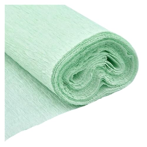 JTKSSCS Krepppapier 17 Farben, 250 x 50 cm, farbige Krepppapierrolle, Origami, zerknittertes Krepppapier, Basteln, DIY-Blumen, Dekoration, Geschenkpapier(Green) von JTKSSCS