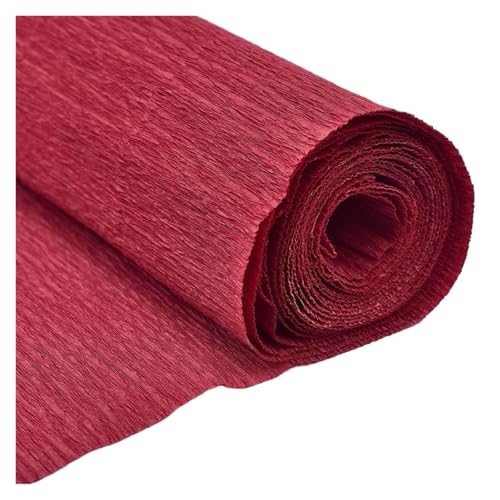 JTKSSCS Krepppapier 17 Farben, 250 x 50 cm, farbige Krepppapierrolle, Origami, zerknittertes Krepppapier, Basteln, DIY-Blumen, Dekoration, Geschenkpapier(Red) von JTKSSCS