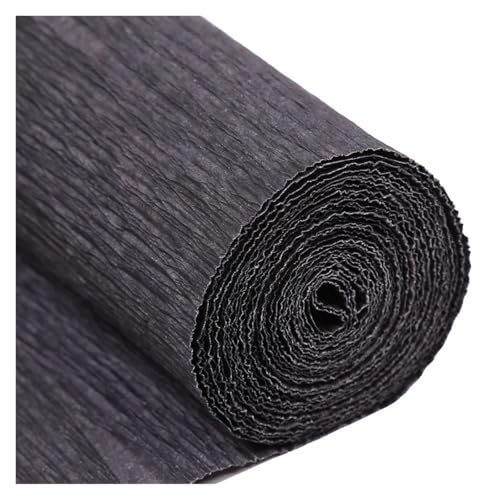 JTKSSCS Krepppapier 250x5/10/25cm Rolle Gefältelt Krepp Papier Dekorative Blume for Ostern Kinder Tag Party Kind Kind DIY Handgemachte Kreative Papiere(Black,25cm) von JTKSSCS