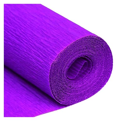 JTKSSCS Krepppapier 250x5/10/25cm Rolle Gefältelt Krepp Papier Dekorative Blume for Ostern Kinder Tag Party Kind Kind DIY Handgemachte Kreative Papiere(Deep Purple,5cm) von JTKSSCS