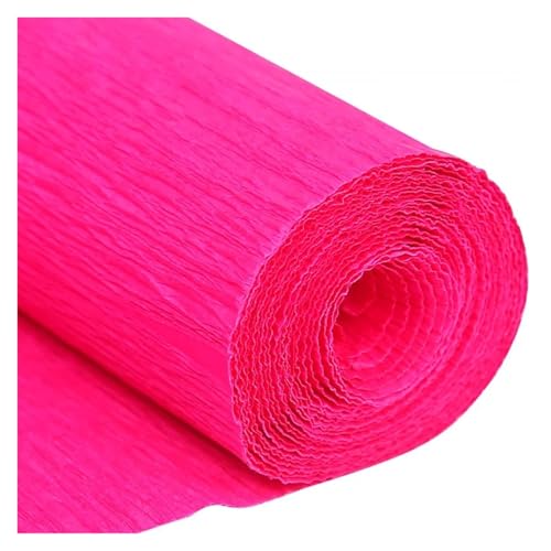 JTKSSCS Krepppapier 250x5/10/25cm Rolle Gefältelt Krepp Papier Dekorative Blume for Ostern Kinder Tag Party Kind Kind DIY Handgemachte Kreative Papiere(Deep Rose,5cm) von JTKSSCS