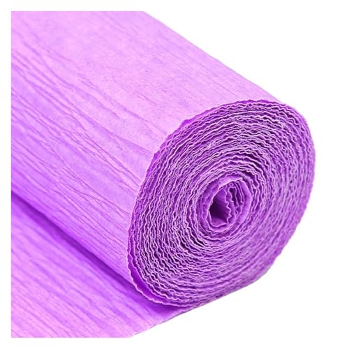 JTKSSCS Krepppapier 250x5/10/25cm Rolle Gefältelt Krepp Papier Dekorative Blume for Ostern Kinder Tag Party Kind Kind DIY Handgemachte Kreative Papiere(Light Purple,10cm) von JTKSSCS
