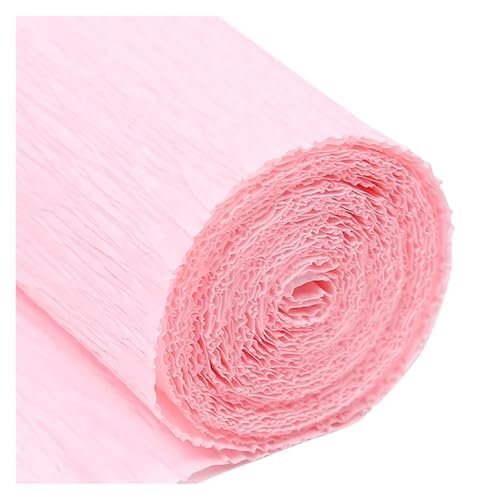 JTKSSCS Krepppapier 250x5/10/25cm Rolle Gefältelt Krepp Papier Dekorative Blume for Ostern Kinder Tag Party Kind Kind DIY Handgemachte Kreative Papiere(Light pink,5cm) von JTKSSCS