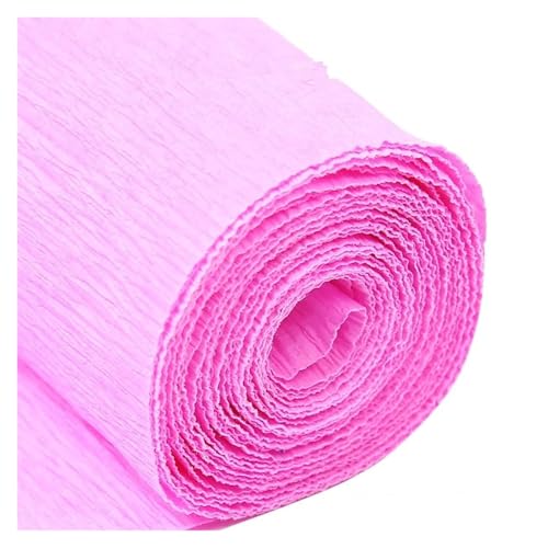 JTKSSCS Krepppapier 250x5/10/25cm Rolle Gefältelt Krepp Papier Dekorative Blume for Ostern Kinder Tag Party Kind Kind DIY Handgemachte Kreative Papiere(Pink,25cm) von JTKSSCS