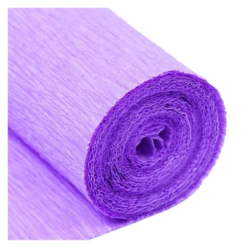JTKSSCS Krepppapier 250x5/10/25cm Rolle Gefältelt Krepp Papier Dekorative Blume for Ostern Kinder Tag Party Kind Kind DIY Handgemachte Kreative Papiere(Purple,25cm) von JTKSSCS