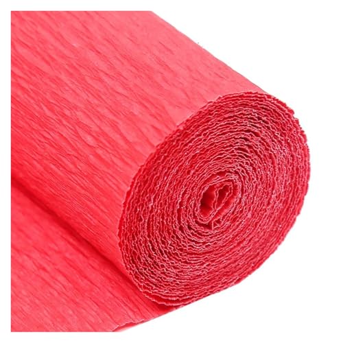 JTKSSCS Krepppapier 250x5/10/25cm Rolle Gefältelt Krepp Papier Dekorative Blume for Ostern Kinder Tag Party Kind Kind DIY Handgemachte Kreative Papiere(Red,25cm) von JTKSSCS