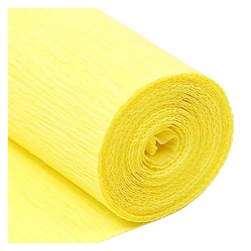 JTKSSCS Krepppapier 250x5/10/25cm Rolle Gefältelt Krepp Papier Dekorative Blume for Ostern Kinder Tag Party Kind Kind DIY Handgemachte Kreative Papiere(Yellow,5cm) von JTKSSCS