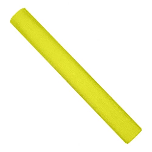JTKSSCS Krepppapier 50 * 250cm Krepppapier Verdicktes Bastelpapier Blumenmaterial DIY Papierblumenrolle for Kunstprojekte Dekor(Yellow) von JTKSSCS