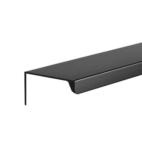 JTKSSCS Schrankgriffe Nicht gestanzter Möbelgriff, Matte Schrankgriffe, versteckte Griffe for Schränke und Schubladen(Black,300mm) von JTKSSCS