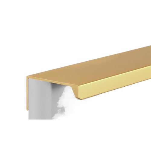 JTKSSCS Schrankgriffe Nicht gestanzter Möbelgriff, Matte Schrankgriffe, versteckte Griffe for Schränke und Schubladen(Gold,80mm) von JTKSSCS