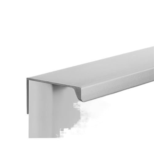 JTKSSCS Schrankgriffe Nicht gestanzter Möbelgriff, Matte Schrankgriffe, versteckte Griffe for Schränke und Schubladen(Silver,250mm) von JTKSSCS