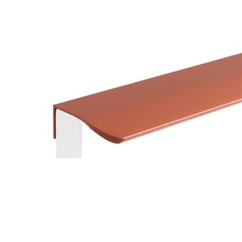 JTKSSCS Schrankgriffe Versteckte Küchenschrankgriffe, Schrankgriff aus Aluminiumlegierung, bunter Kleiderschrank-Türknauf und Griff, Möbelbeschläge(Orange-Arc,96mm) von JTKSSCS