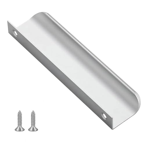 JTKSSCS Schrankgriffe Versteckte Schrankgriffe, Schränke, Schubladen aus Aluminiumlegierung, Kleiderschrankgriffe, abgerundete Kante, verdeckter Griff, Möbelgriff(White,8 cm) von JTKSSCS