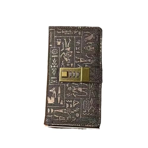 JTKSSCS Tagebuch Mit Schloss 200 Seiten A5A6 Code Mit Schloss Tagebuch Buch Notizblock Agenda Planer Retro Notizbuch Einfaches Handkonto Buch Journal(A6,100sheets) von JTKSSCS