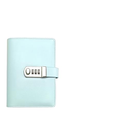 JTKSSCS Tagebuch Mit Schloss A6 Binder Tragbares kreatives Passwort-Tagebuch, Multifunktions-Notizblock, Briefpapier, Notizbücher und Tagebücher, Skizzenbuch(A6-blue) von JTKSSCS