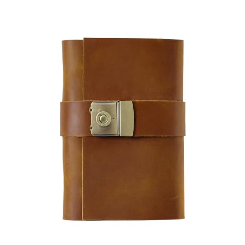 JTKSSCS Tagebuch Mit Schloss Leder Persönlicher Planer Retro Passwort Buch Mit Schloss Tagebuch Kreative Tragbare Notizblock Schule Student Schreibwaren(FM Brown) von JTKSSCS
