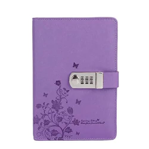 JTKSSCS Tagebuch Mit Schloss Passwort-Paar mit Schloss, Büro-Tagebuch, verdicktes Handbuch, Studenten-Notizblock, Briefpapier-Notizbuch(Blue) von JTKSSCS