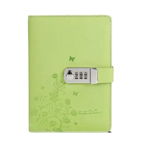 JTKSSCS Tagebuch Mit Schloss Passwort-Paar mit Schloss, Büro-Tagebuch, verdicktes Handbuch, Studenten-Notizblock, Briefpapier-Notizbuch(Red) von JTKSSCS