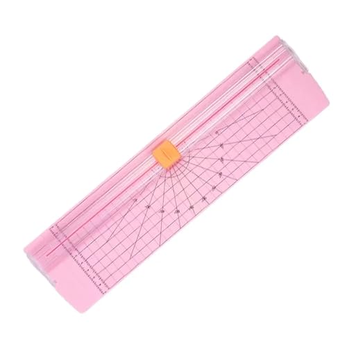 Papierschneider Büro-A4-Guillotine-Papierschneider mit automatischem Sicherheitsschutz for Bastelpapier(Pink) von JTKSSCS