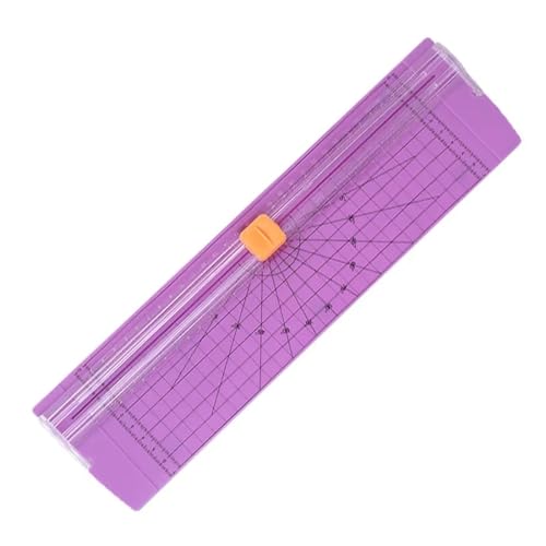 Papierschneider Büro-A4-Guillotine-Papierschneider mit automatischem Sicherheitsschutz for Bastelpapier(Purple) von JTKSSCS
