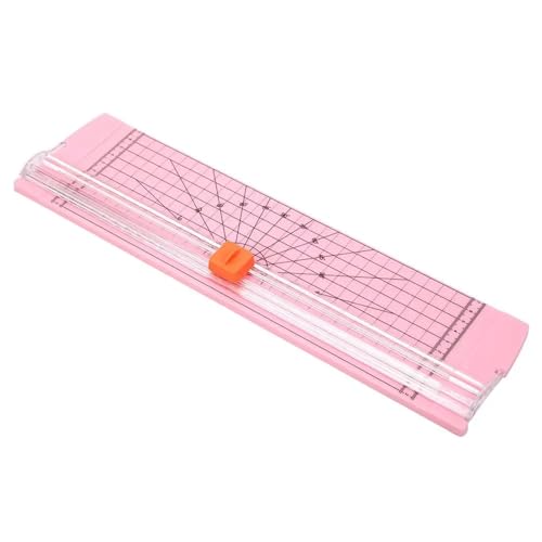 Papierschneider Tragbarer A4-Papierschneider, Präzisions-Papierschneider, Kunststoff-Schneidemaschine, Büro-Etiketten, Foto-Schneidematten-Maschine, DIY-Handwerk(Pink) von JTKSSCS
