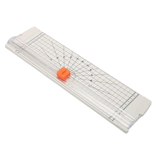 Papierschneider Tragbarer A4-Papierschneider, Präzisions-Papierschneider, Kunststoff-Schneidemaschine, Büro-Etiketten, Foto-Schneidematten-Maschine, DIY-Handwerk(White) von JTKSSCS