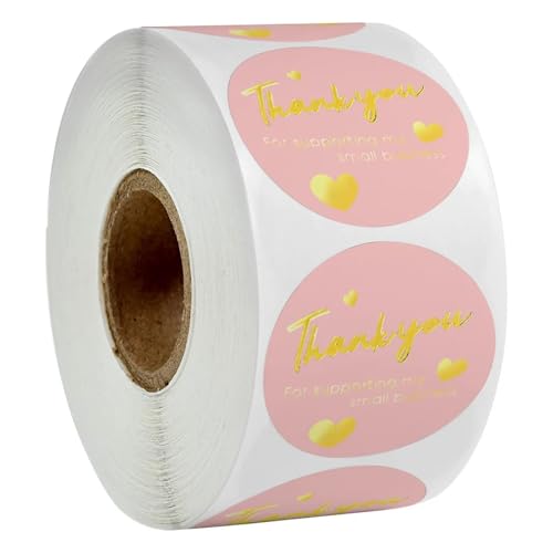 Sticker Rund 100-500 stücke Danke for Kleine Aufkleber Danke Aufkleber Etiketten Dichtungen(QY1037-300pcs) von JTKSSCS