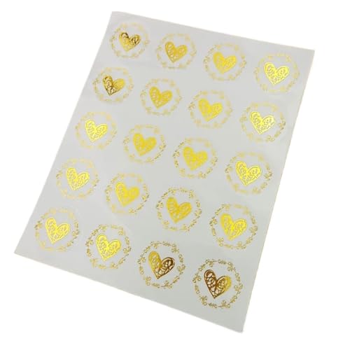 Sticker Rund 100 stücke 3 cm Gold Herz Dichtungen Aufkleber Geschenk Hand Made Dekorative PVC Bronzing Transparent Label Schreibwaren Sticker Rund 100 stücke 3 cm Gold Herz Dichtungen Aufkleber Geschenk Hand Made Dekorative PVC Bronzing Transparent Label Schreibwaren von JTKSSCS