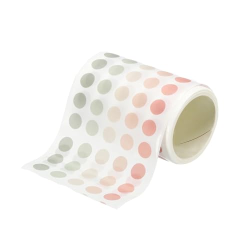 Sticker Rund 1250-7500 Etiketten 8 mm buntes Washi-Klebeband mit Punkten, Schreibwaren, farbige Codieraufkleber, Dekoration, Abdeckklebstoff(1250 Rose Forest) von JTKSSCS