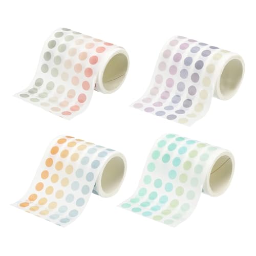 Sticker Rund 1250-7500 Etiketten 8 mm buntes Washi-Klebeband mit Punkten, Schreibwaren, farbige Codieraufkleber, Dekoration, Abdeckklebstoff(5000 Multiple Colors) von JTKSSCS