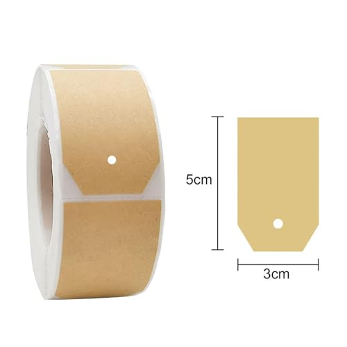 Sticker Rund 250Pcs Kraft Aufkleber Papier Etiketten Blank Weihnachten Geschenk for Glas Kerze Glas Flasche(YH344-250pcs) von JTKSSCS